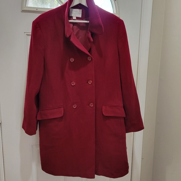 Vintage Wool & Cashmere  Blend Double  Breasted Pea Coat Size UK14 (L) - Picture 4 of 7